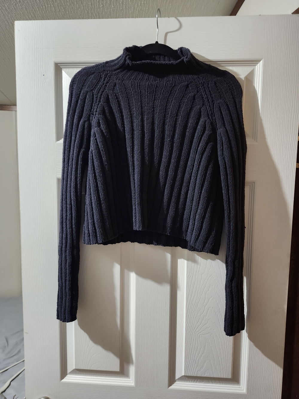 American Eagle Outfitters Navy Ribbed Turtleneck Sweater